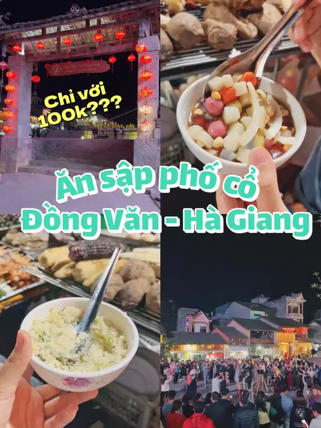 Cầm 100k ăn sập phố cổ Đồng Văn -Hà Giang