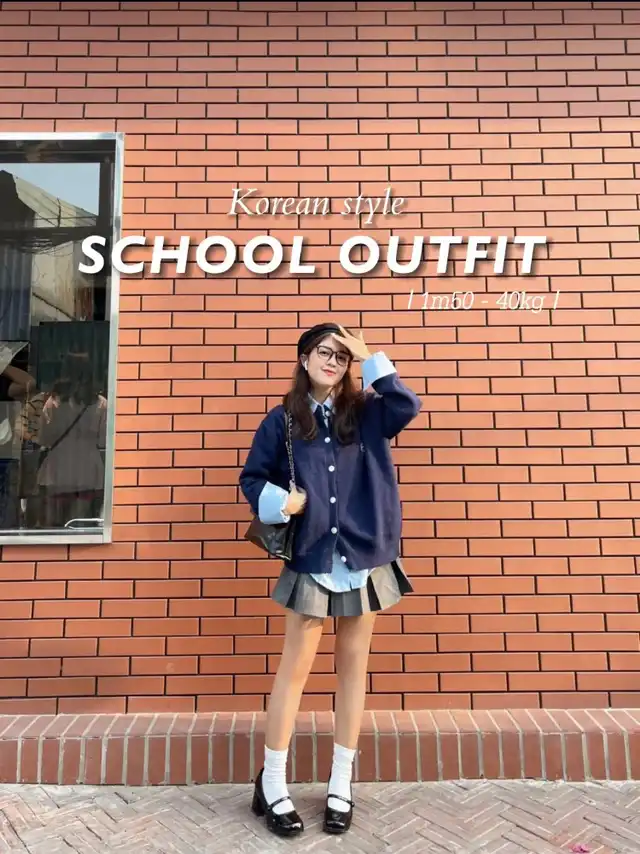1 set đồ đi học Style Hàn Quốc | 1m50 - 40kg |