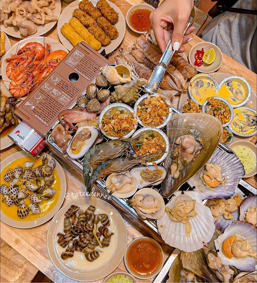 Buffet ốc sốt 219kLine hải sản TỰ CHỌN, tu hài, sò điệp, thịt nướng