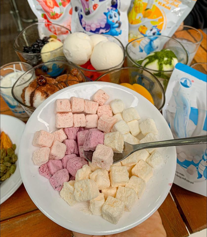Ăn Sữa Chua Trân Châu ĐƯỢC TẶNG GÓI SỮA CHUA SẤY LẠNH siu ngon thích mê