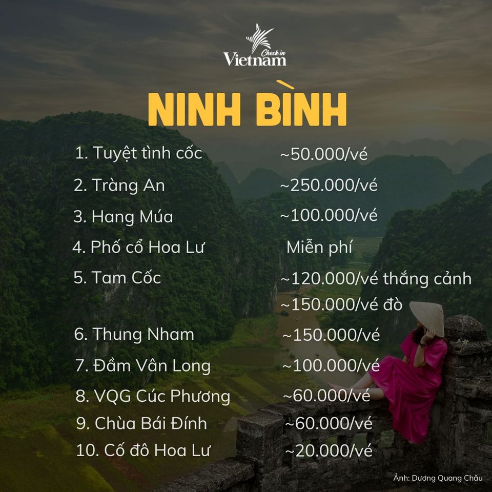 Cập nhật giá vé các địa điểm du lịch dịp lễ 30/4 - 1/5 cho các tâm hồn thích đi vi vu đây   Thử thách 5 ngày đi hết các địa điểm đẹp nhất Việt Nam géc gô