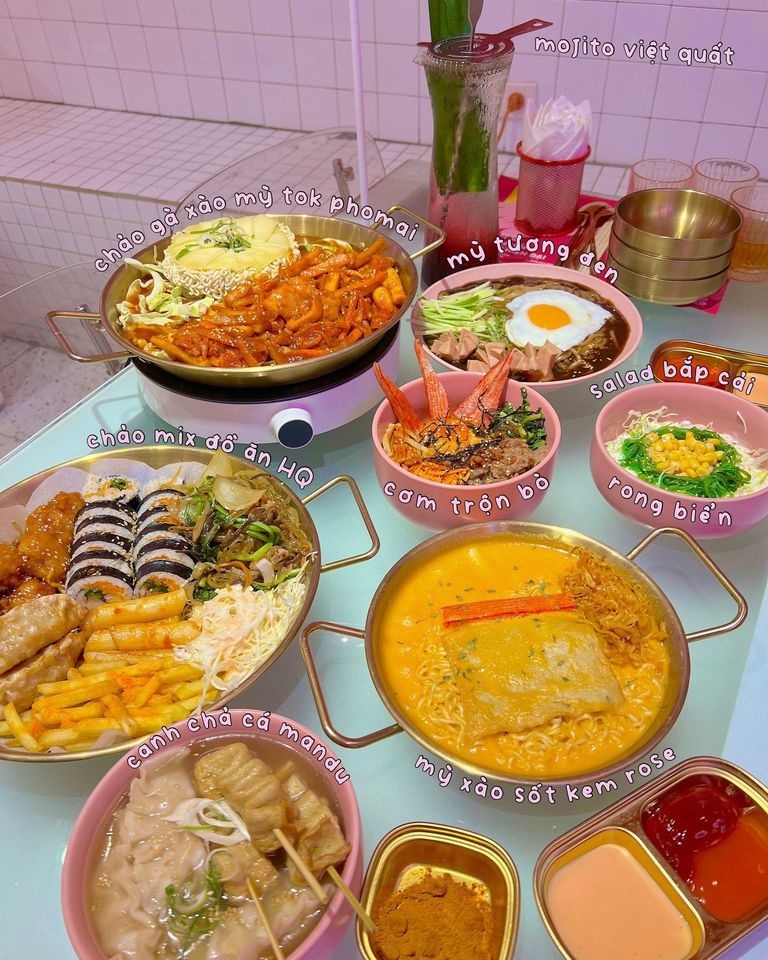 Tổ hợp ăn uống quán Hàn Quốc hiện đại nhà Miss