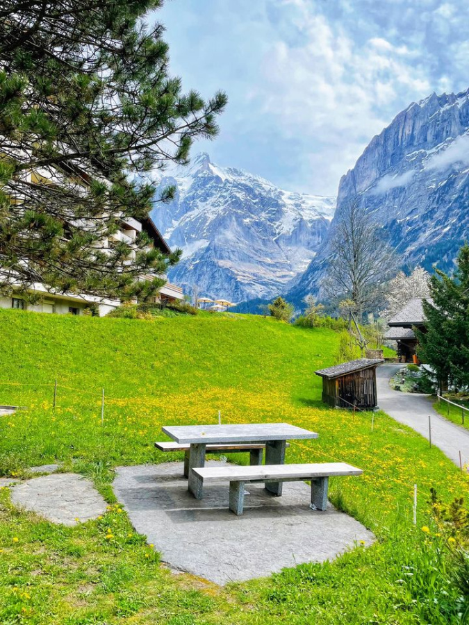 Grindelwald, a village in Switzerland’s Bernese Alps, is a popular gateway for the Jungfrau Region  GRINDELWALD, 30 APR 2023 Photos taken by IPhone